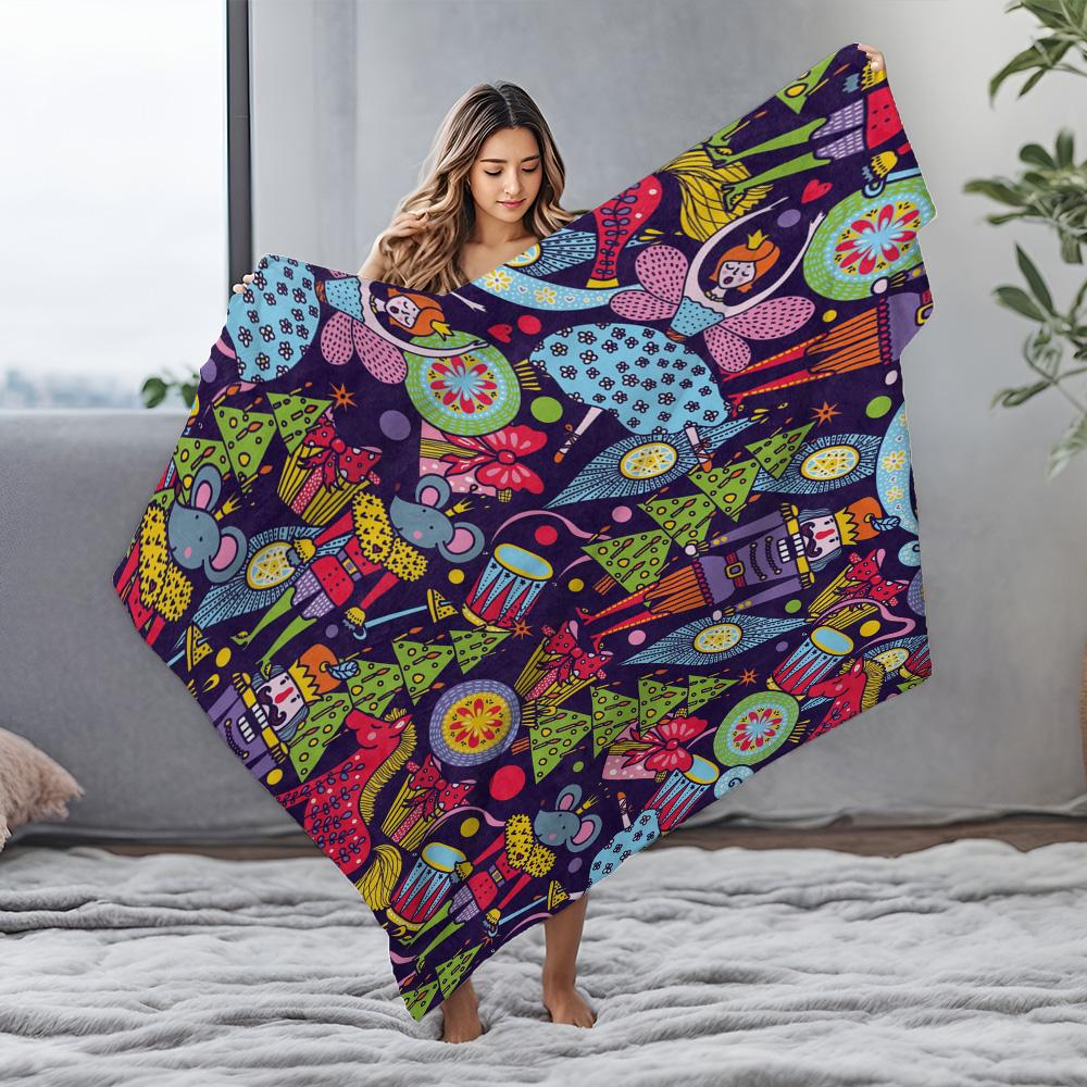 Soft Throw Blanket Cozy Flannel Blanket Cute Patterned Blanket Decorative Bedspread Living Room Dorm Room Home Decor