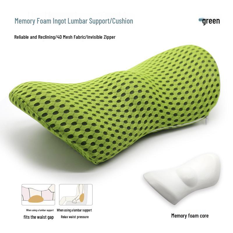 Memory Foam Lumbar Support Cushion for Sofa, Car, and Office