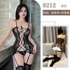 Sex underwear open crotch one-piece netwear cross strap hollow sex net coat large size passion set free