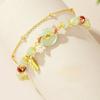 Retro women beaded bracelet women's light luxury niche design imitation jade bracelet Valentine's Day gift