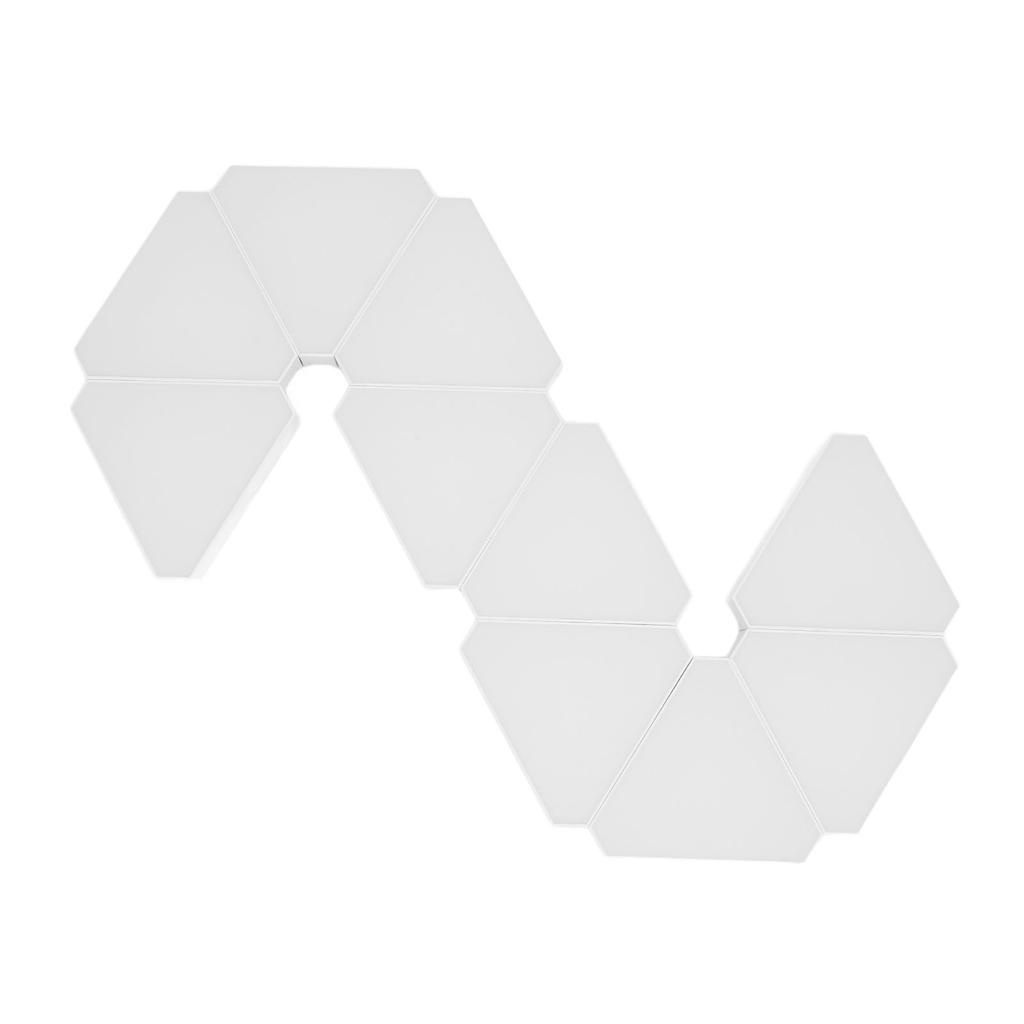 10 Sets RGB LED Light Panel Triangular Splicing Decor Lamp Music Synchronization BT APP and Remote C