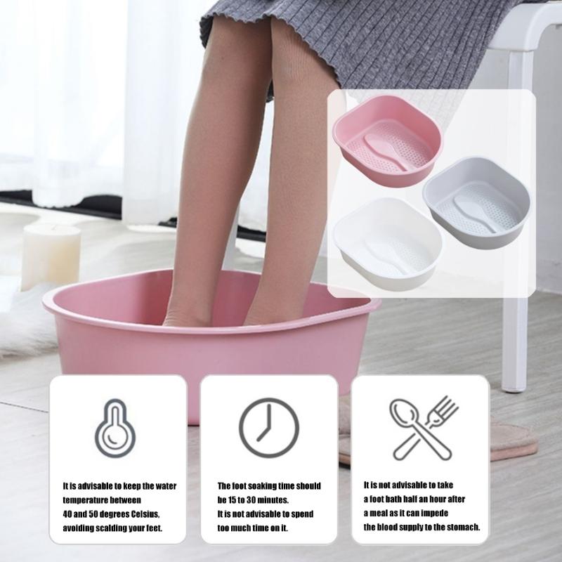 Soft Plastic Foot Bath Basins Ergonomic AntiSkid Texture Foot Bath Tub Ideal For Elderly Kids Family Easy To Clean