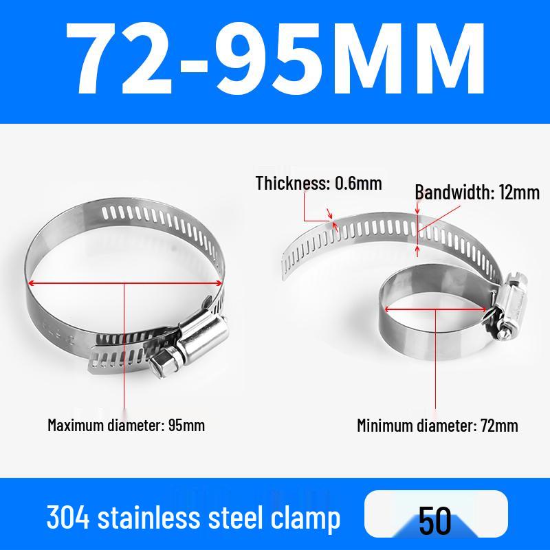 304 Stainless Steel Quick-Install Hose Clamp for Gas Pipes