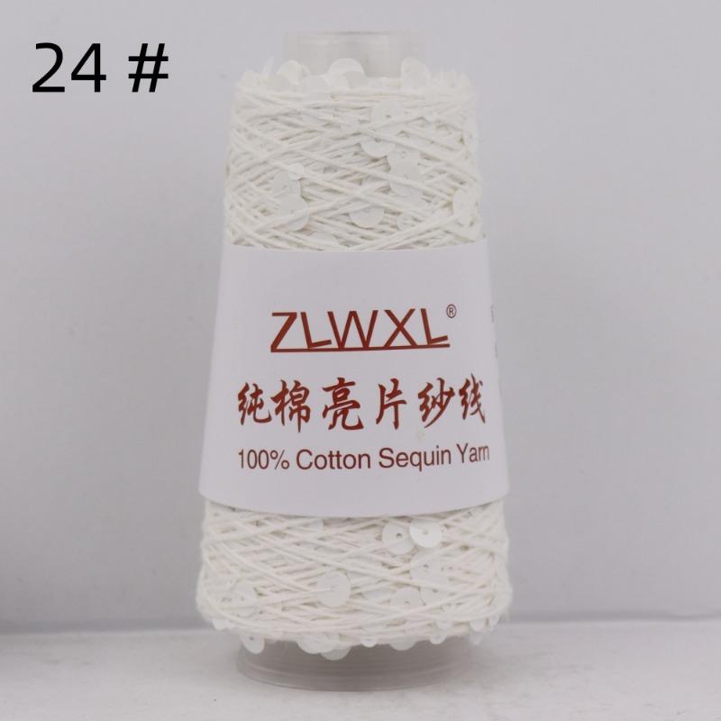 1000g /3200M 100% Cotton Yarn 6mm+3mm Special Sequin Yarn DIY Knitted Garment Accessories Rag Doll Knitting Yarn