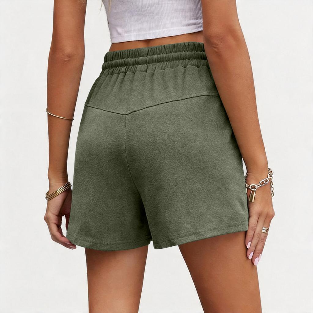 Women's Fashion Drawstring Casual Pocket Sports Shorts