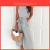 Stylish Womens Summer Striped Wide Leg Holiday Jumpsuits Playsuits Elegant Culotte Ideal For Any Occasion