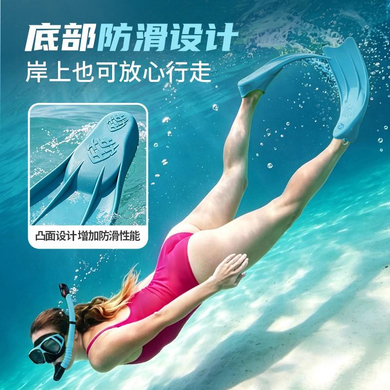 TPR Snorkeling Fins With Dry Top Snorkel Set Adults Swimming Diving Gear