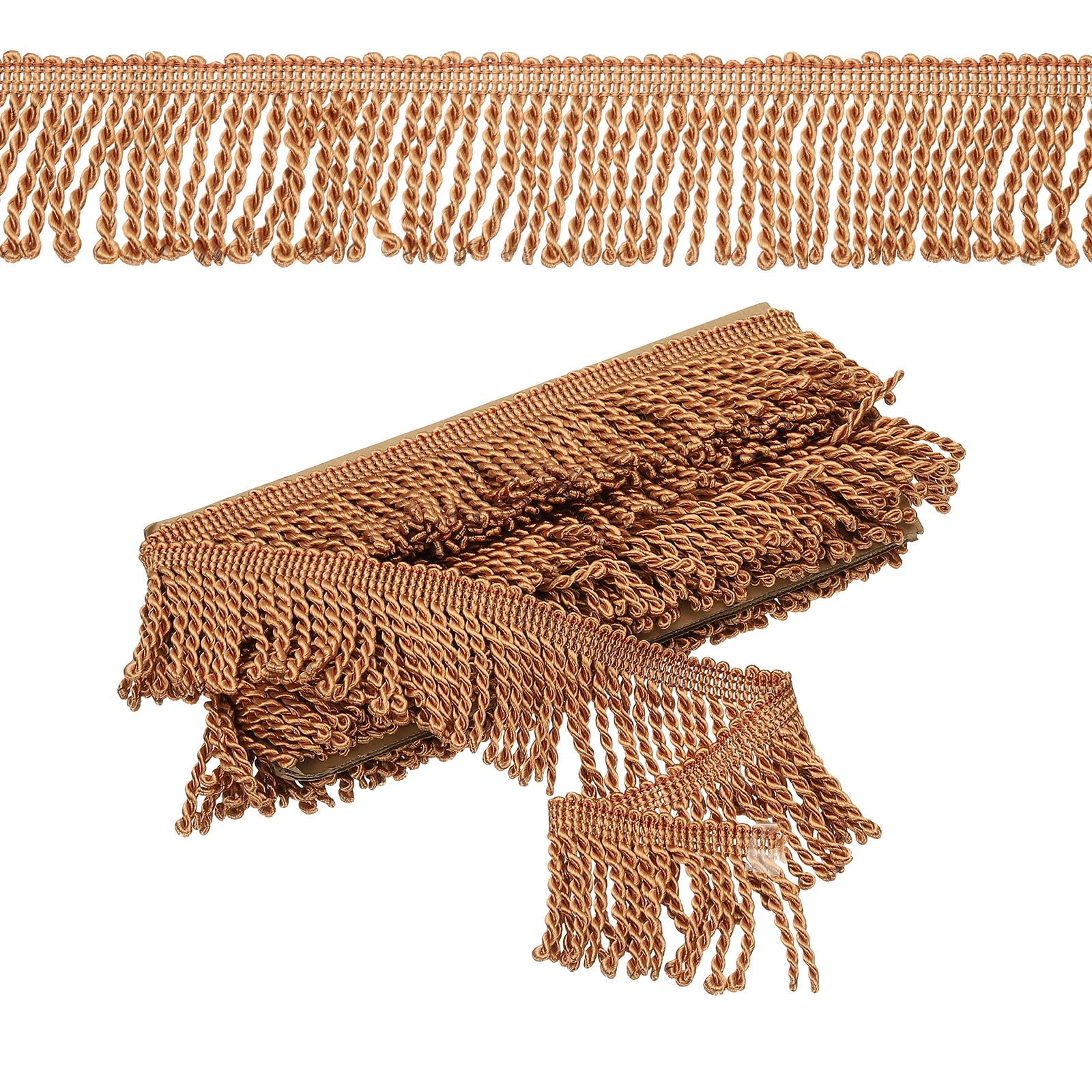 

PATIKIL Dark Beige Fringe Trim, 5 Yards x 65mm, Curtain Tassel Fabric for Sewing Curtains, Sofas, Clothing, DIY Decoration