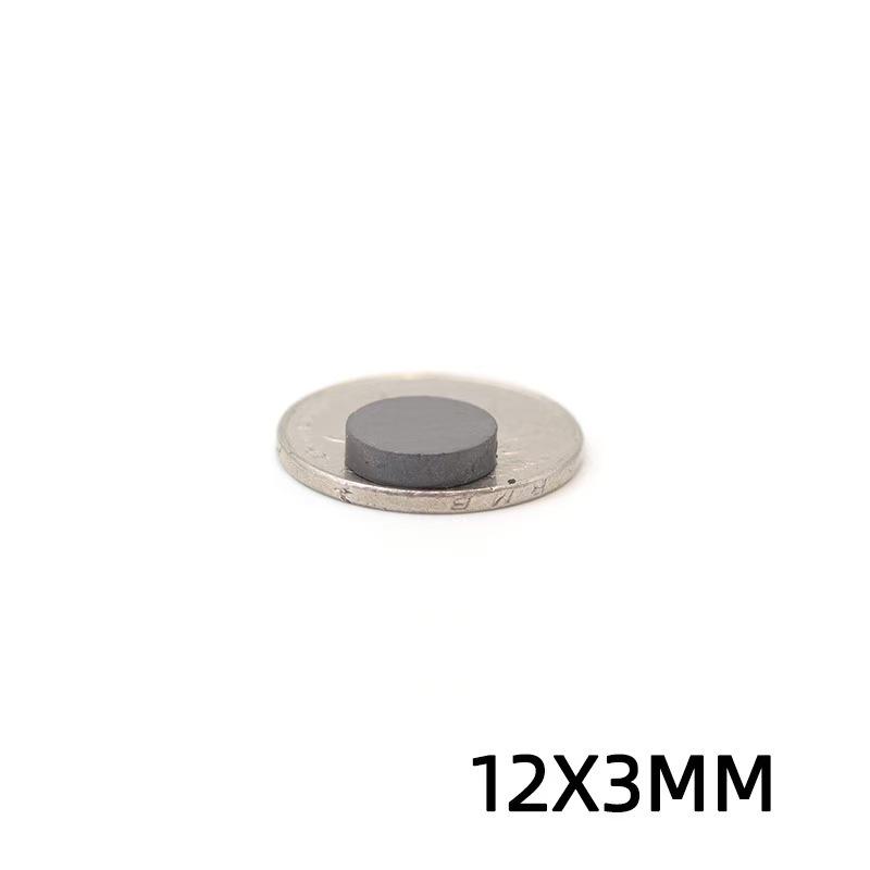 Black Ferrite Cylinder Magnet Ring with Hole - Strong Ring-Shaped Salvage Magnet.