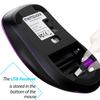 Memzuoix Wireless Mouse Ergonomic Design with USB Receiver 1200 DPI Compatible with Purple Wireless Mouse 2.4G 5-Button Laptops/Desktops/Macs/PCs