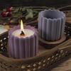 Vertical Stripe Candle Cup Silicone Mold DIY Cement Gypsum Candle Jar Silicone Mold Aromatherapy Gypsum