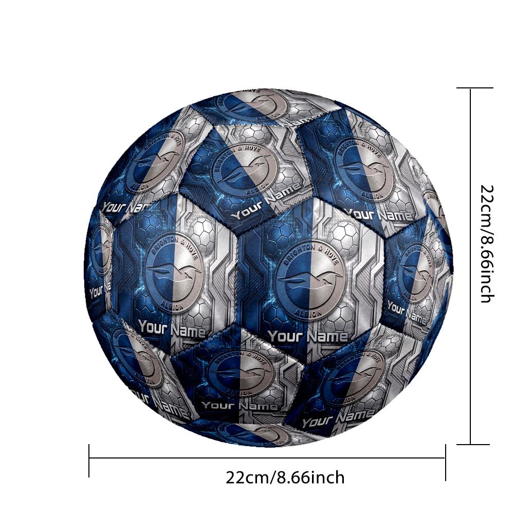 Personalized Size 5 Football Brighton & Hove Albion Football Pattern Outdoor Game Sports Ball Gift