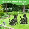 8/2PCS Metal Dog Garden Decor for Outside Decorative Garden Stakes Black Dog Silhouette Yard Art Decor Outdoor Decorations
