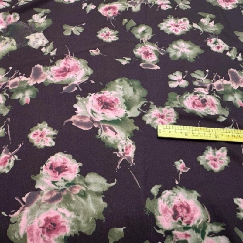 100x150cm Floral Printed Style Fabric Summer Silk Chiffon Fabric for Diy Sewing Soft Comfortable Dress Shirt Pajamas Pants