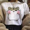 Kawaii Hamster Funny Cartoon T Shirt Women Summer Casual Cute Anime T-Shirt Graphic Streetwear Tshirt Harajuku Top Tees Female