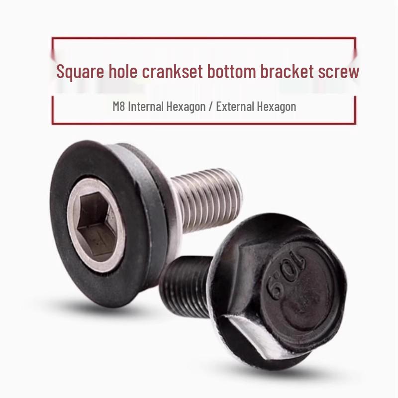 Bicycle Crankset & Bottom Bracket Screw for Square Hole