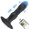 Mužský Thrusting APP Control Vibrator Teleskopický masážní přístroj na prostatu pro muže Vibrační stimulátor prostaty Anální vibrátor Sexuální hračka