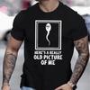 New Summer Men's Fashion T-shirt Personality Tadpole Letters Printed Men's T-shirt Top