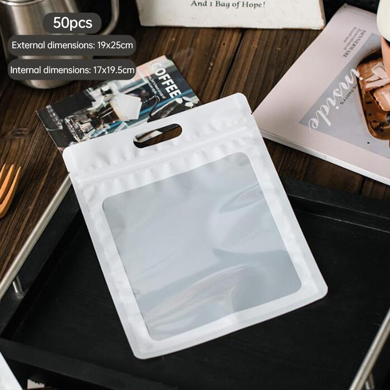50pcs Sliced Toast Packaging Bag European Bread Transparent Handbag Bread Baking Bag Disposable Sweet Self-Sealing Bags