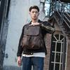 Handmade Cowhide Korean Backpack Men's Casual Trend School Bag College Style Personalized Leather Men's Bag
