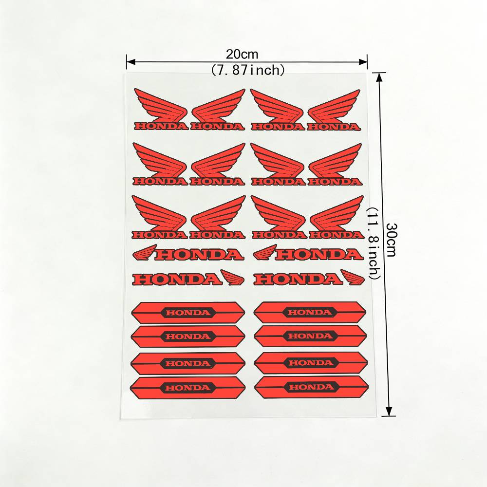 For Honda 18 colors Motorcycle Reflective Stickers Waterproof Decals for Helmet Scooter Fuel Tank Toolbox Racing PH2 rlgc6