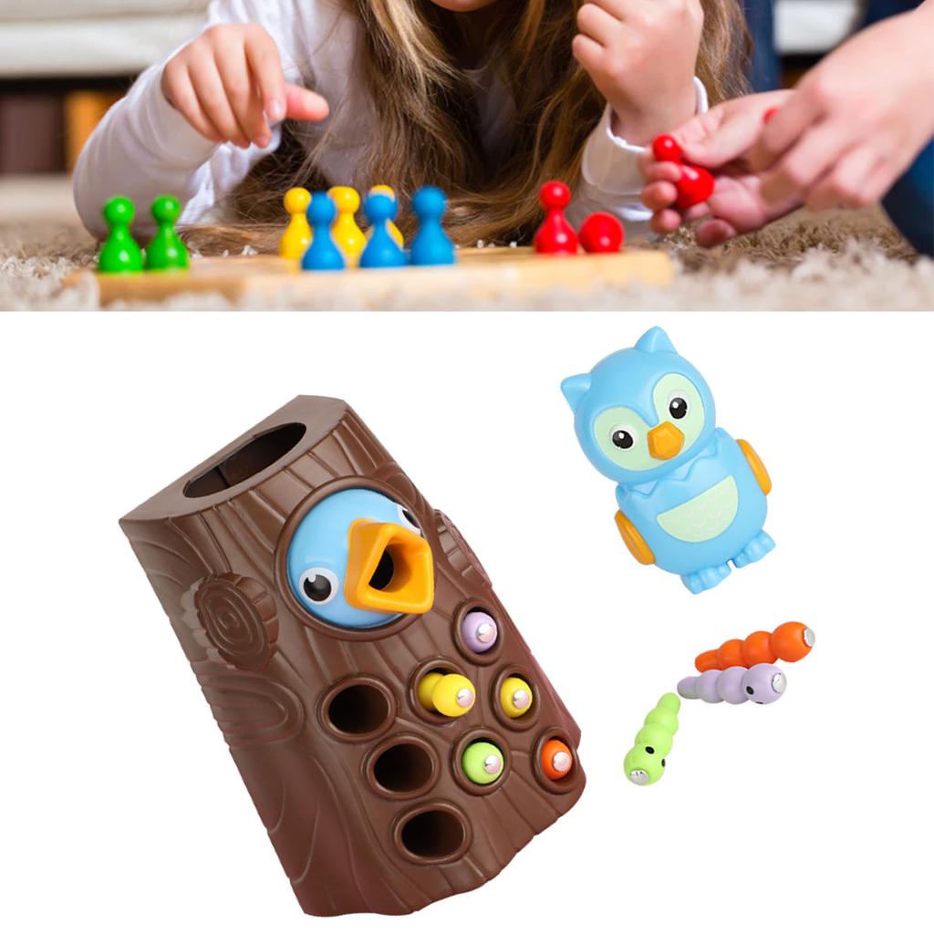 Magnetic Bird Toy Toddler Tree Stem Worm Catching Feeding Game Toy for Children Early Education