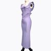 Purple Beaded Bandage Evening Dress - Sleeveless Socialite Style