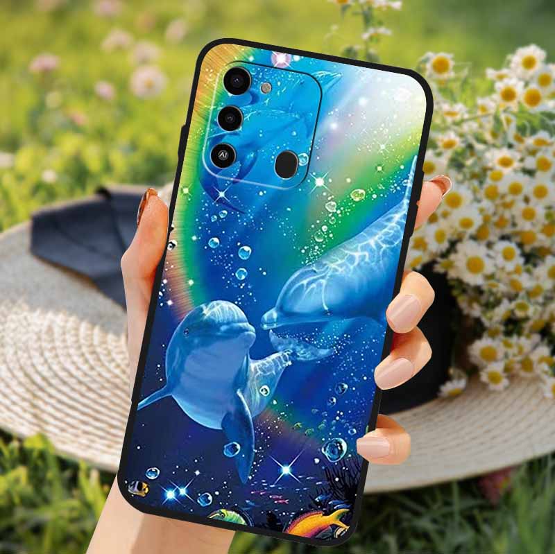 For Tecno Spark GO 2022 Case 2024 Cat Cartoon Soft TPU Silicone Phone Case For Tecno Spark 8C Cover Protective Spark8C KG5k KG5j