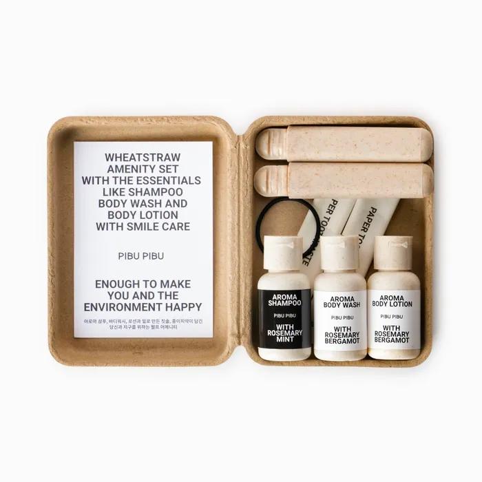 

[Для путешествий] Экологически чистый дорожный набор из переработанной пшеницы