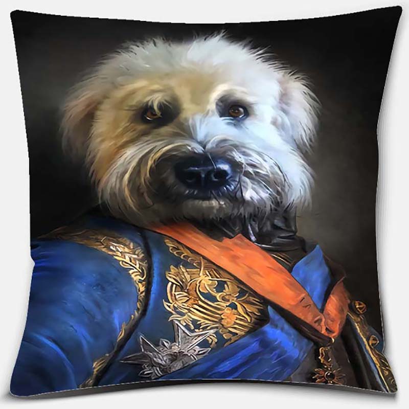 Seria portretów psów Wzór Poszewka na poduszkę Kwadratowa Dekoracja domu i biura