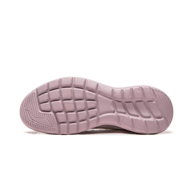 Li-Ning Fashionable Breathable Soft Rebound Running Shoes Women Sneaker White-Sand-Gray Quartz-Pink ARSW118-3