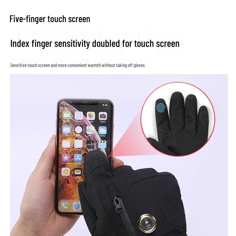 Rechargeable Heated Electric Gloves for Winter Cycling & Motorcycling - Unisex Hand Warmers
