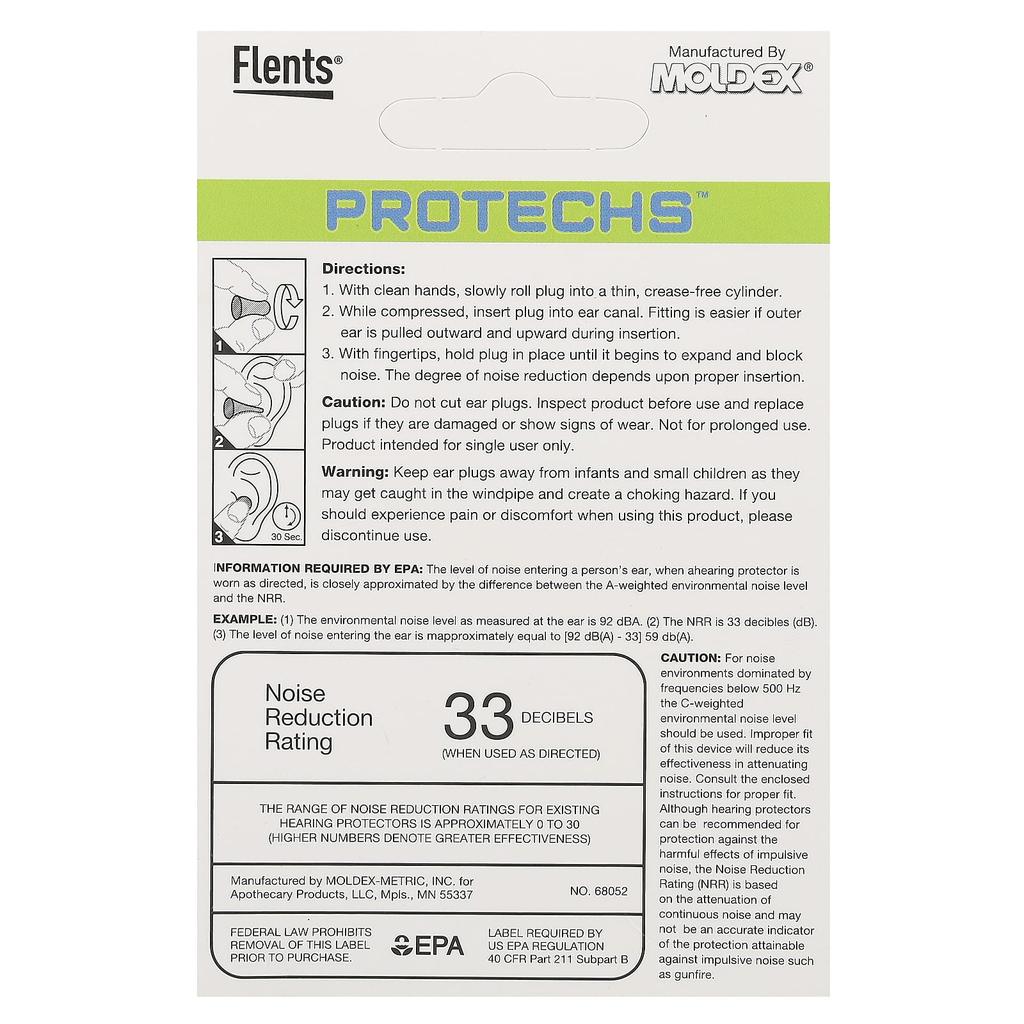 Protechs, Earplugs, Sports, 8 Pairs, Case Included