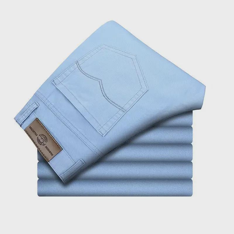 Hongxinjie Pánské bavlněné chino kalhoty velkých velikostí