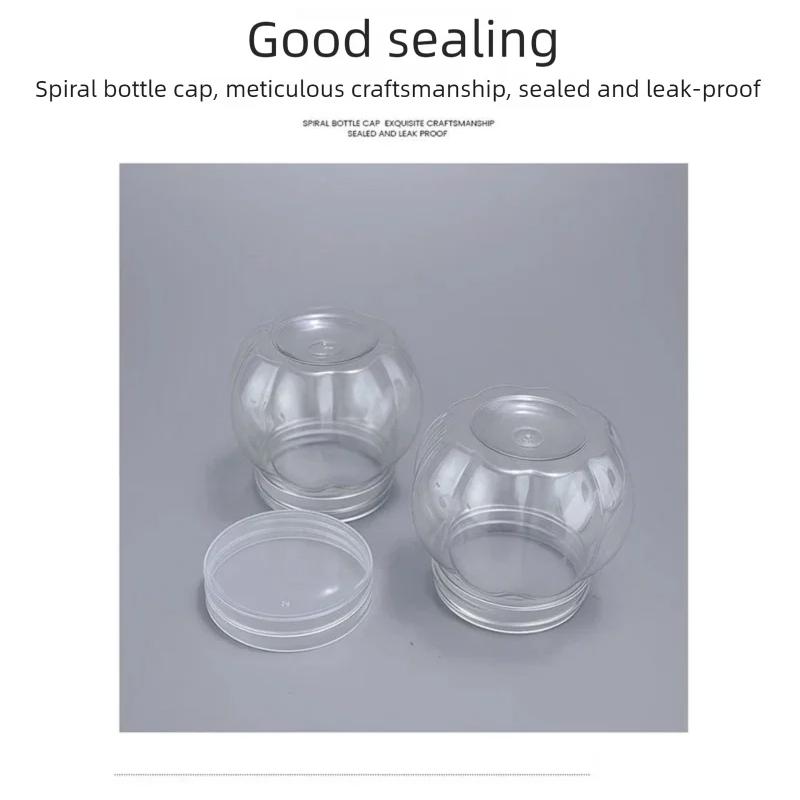 5 Stuks 150ml ABS Plastic Pompoen Snoeppotten Transparante Cadeau Containers Mini Snackhouders Kristal Modder Lege Pot Bewaarflessen