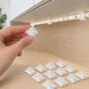 Clear LED Tape Fasteners, Plastic LED Ribbon Holders, with Two Opposing Prongs and Flat Mounting Bases for Direct Placement and Organized Routing