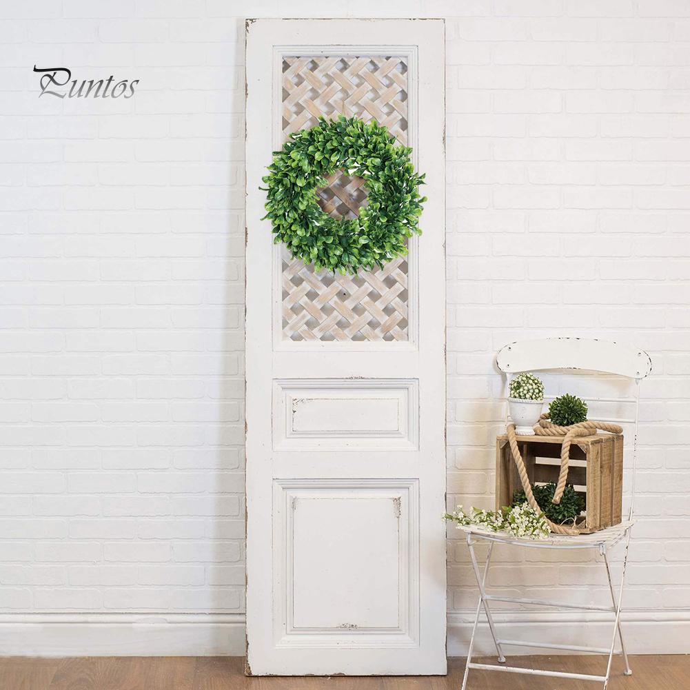 42cm Artificial Green Leaves Wreath Garland Showcase Front Door Wall Decoration