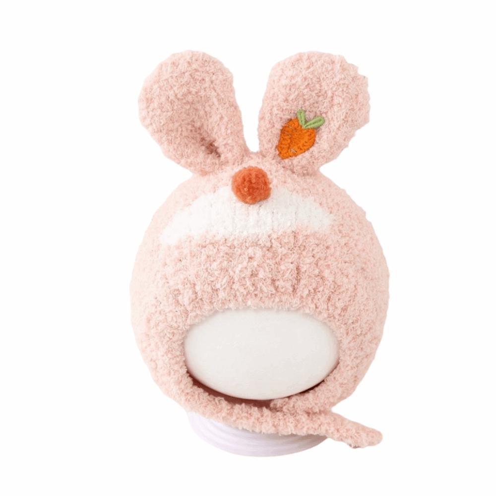 Breathable Toddler s Plush Knitted Hat Cute Kids Ear Protection Hat  Infant Wear Rabbit
