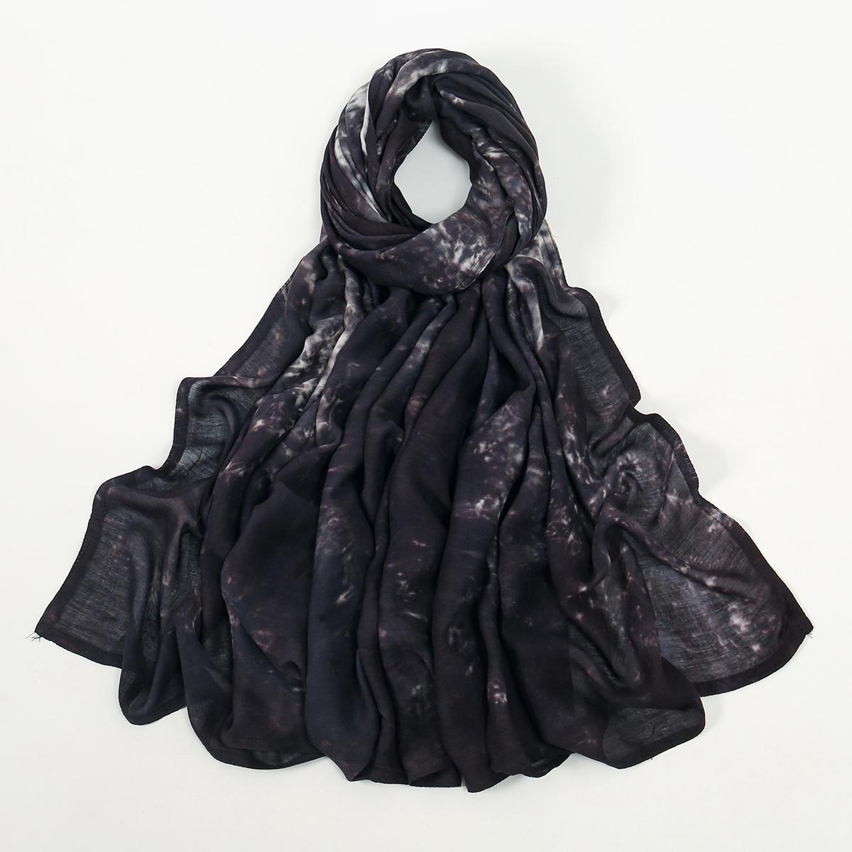 

Tie-dye Rayon Cotton Hijab Scarf Woman Muslim Hijabs Shawls Ladies Fashion Wraps Ethnic Islam Turban Female Headscarf Scarves