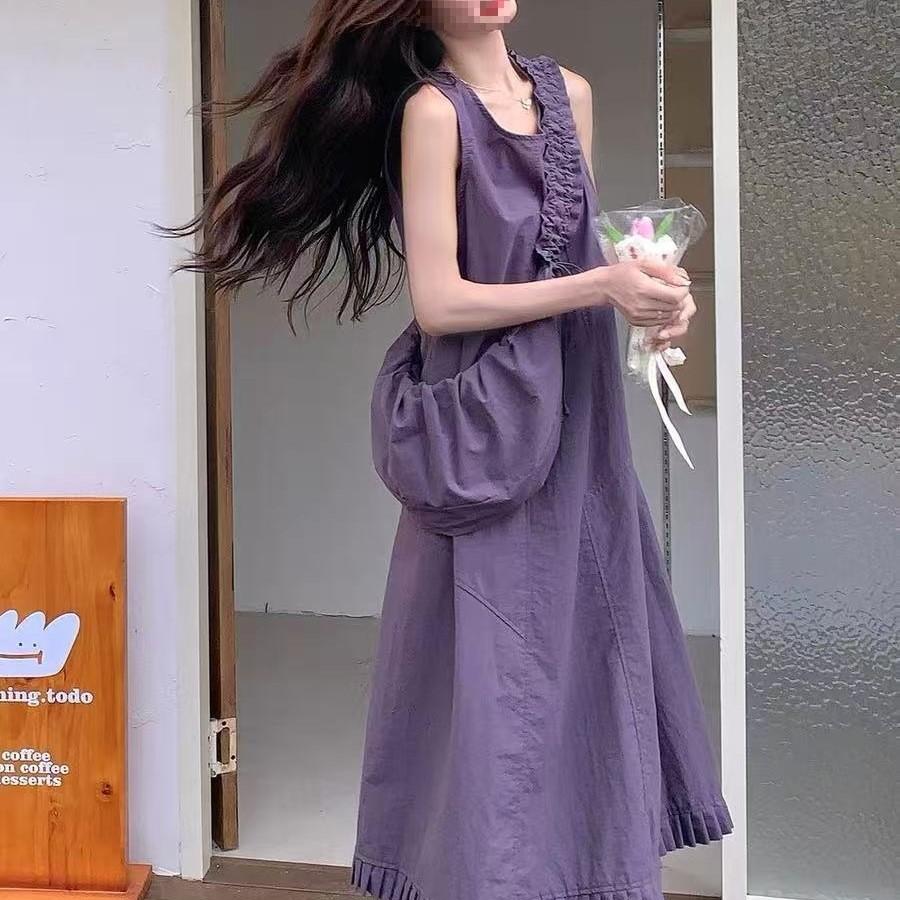 Korean Fashion Dress With Knitted Fabric And Hood For Casual And Travel Use
