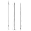 LIKENNY Acne Needle Blackhead Removal and Blackhead Stainless Pore Care Beauty Beauty Supplies Kit, 3-Piece Set, Pusher, Steel, Kit, Tool,