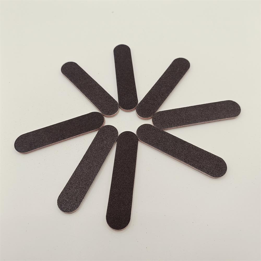 Mini Wearable Nail Art Sanding Strips - Black Surface, Red Core for Nail Removal & Polishing