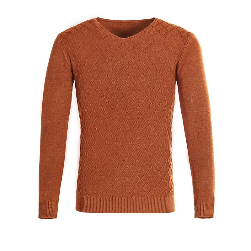 Men's Korean Style Slim Fit V-neck Autumn/Winter Sweater Knit Pullover