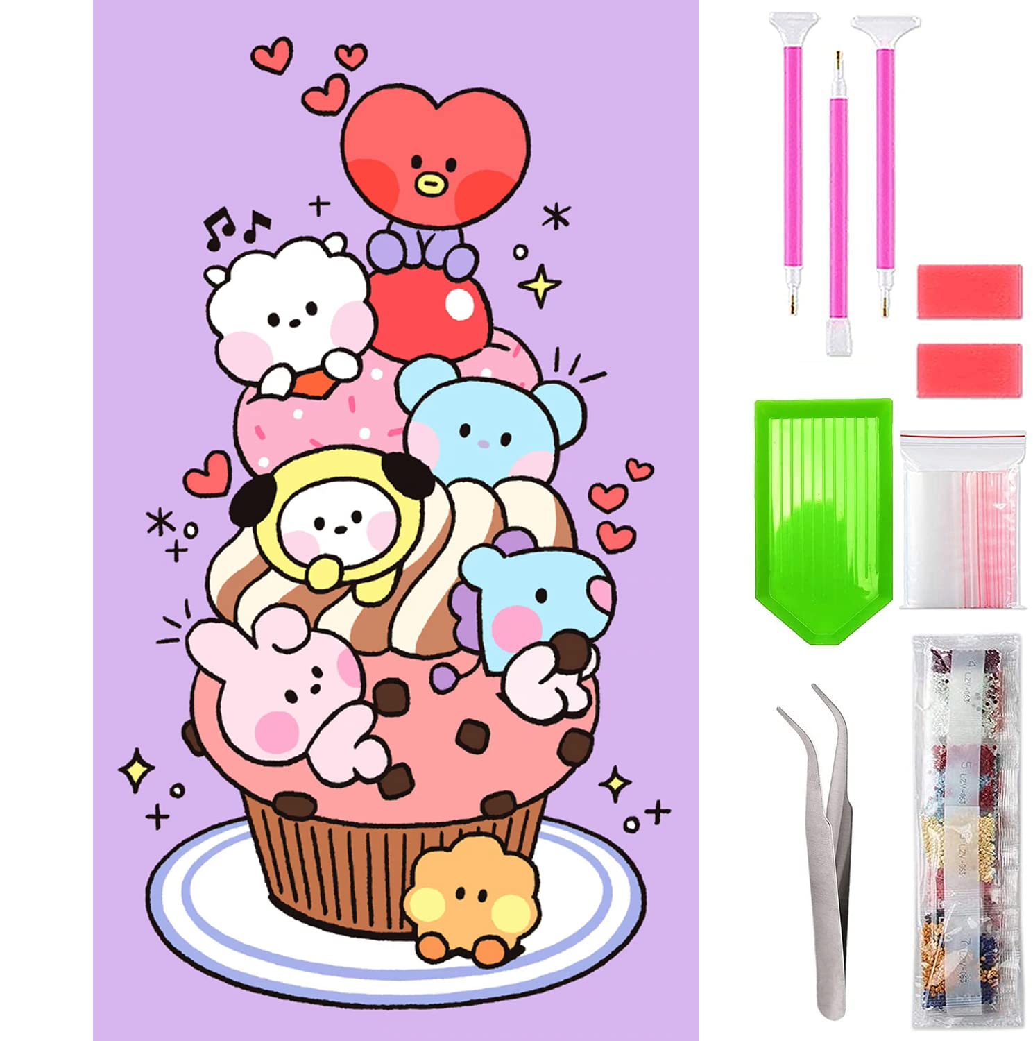 

Набор для алмазной мозаики 5D DIY BTS, 30*50см, Картина из алмазных бусин, Набор для вышивания, Корейские товары, Благотворительный подарок