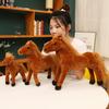 Plush Horse Stuffed Toy Realistic Soft Simulation Horse Doll White Black Brown Golden For Kids Boys Girls Birthday Holiday Gifts