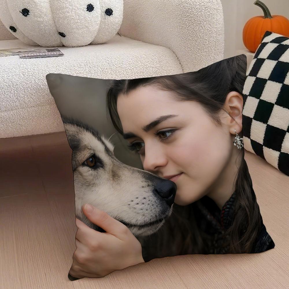 AArya Stark Cushion Cover Linen Pillow Case Soft Breathable Protective Couch Room Decoration