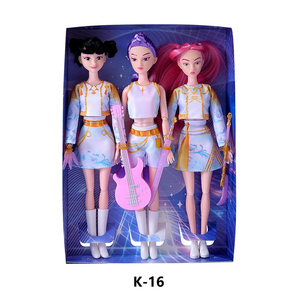 3 szt. Lalka K-pop Fashion z 9 ruchomymi stawami Dynamiczna Lalka do Pozowania Kolekcjonerska Figurka Akcji z Unikalnym Stylem