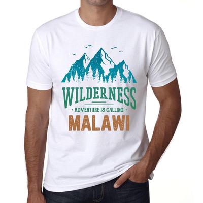 Herren Vintage T-Shirt Grafik T-Shirt Wilderness Malawi Weiß