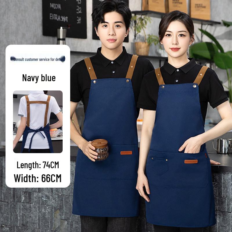 Waterproof Custom Logo Apron for Women: Perfect for Waiters at Coffee, Milk Tea Shops, and Supermarkets