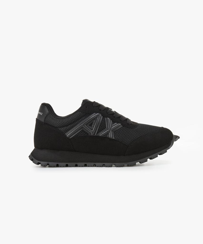 Armani Exchange Women'S Embossed Logo Mesh Sneakers _Black_A425375506